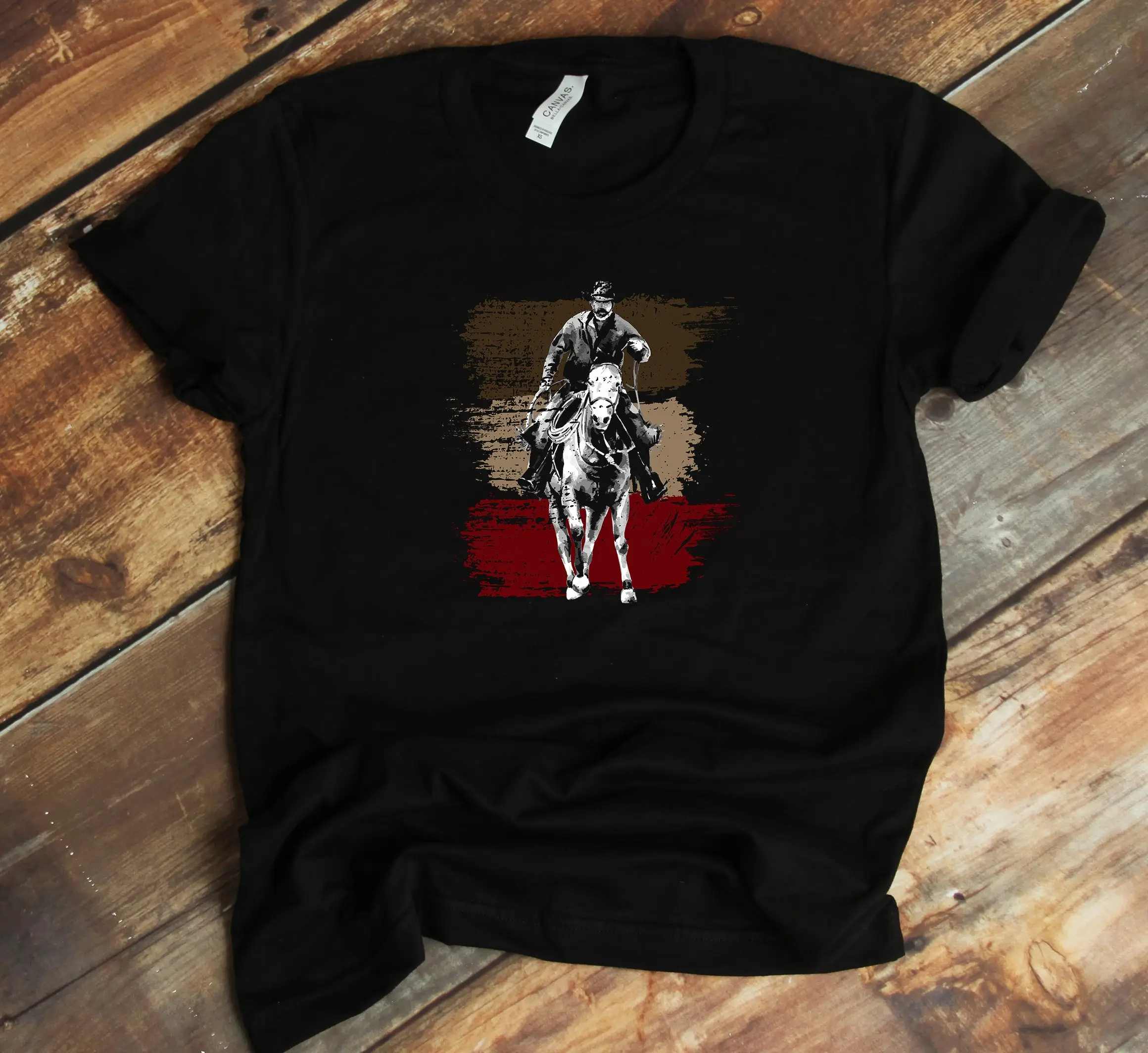 Horseback Riding T Shirt Western Retro Cowboy Rodeo Horse Lover