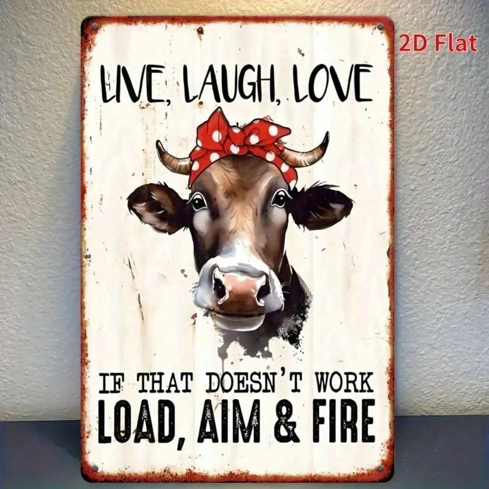 

Vintage Valentine's Decor, Art Deco Tin Sign, Live Laugh Love Metal Wall Decor, Ramadan Decoration, Home Cafe Bar