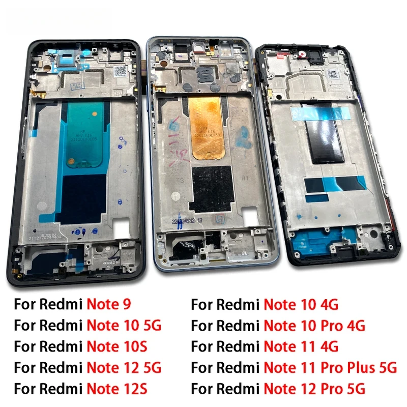 

Для Redmi Note 9/10S/10/11 Pro/11 Plus/12S/12 Pro 5G 4G корпус средняя рамка лицевая панель средние запасные части