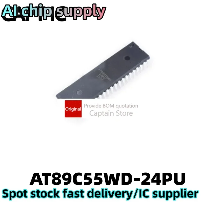5PCS AT89C55WD-24PU DIP40