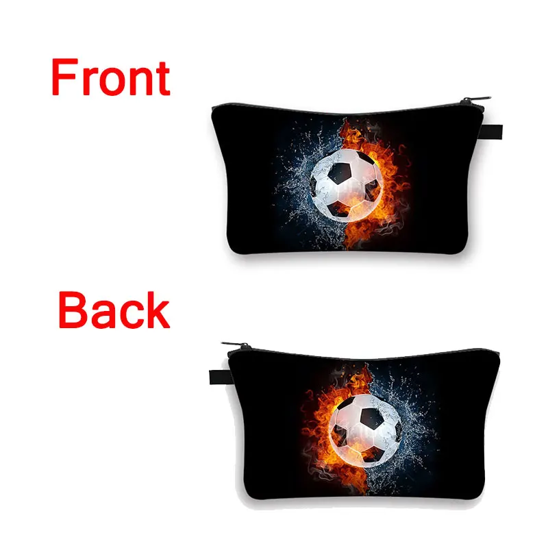 Fashion Football Hot Blooded Toiletry kits Girls Makeup Bag Portable Travel Cosmetic Bags For Young Boys And Girls Organizer