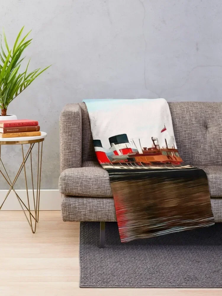 Waverley Paddle Boat (Painting) Throw Blanket Decorative Throw heavy to sleep Giant Sofa Large Blankets