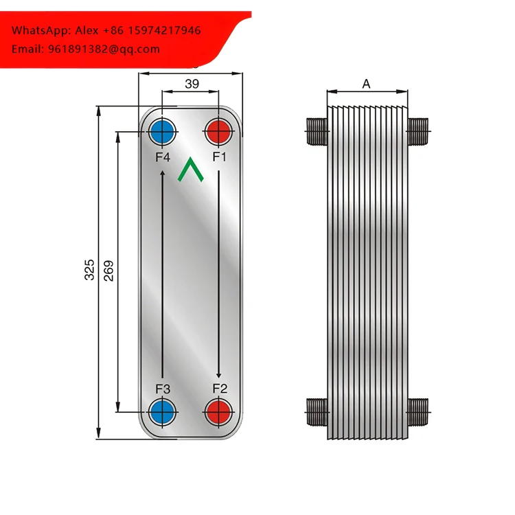 

Brazed Plate Heat Exchanger FHC030 AC30 Evaporator R410a