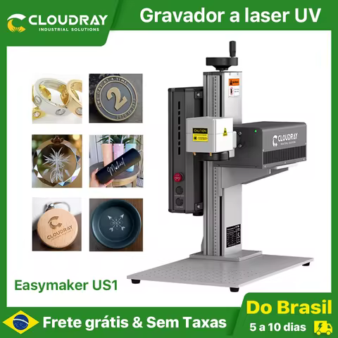 Máquina de marcação a laser UV Cloudray 5W para marcação de plástico, vidro, madeira, tecido, joias, ouro e prata, frete grátis para Do Brasil, sem impostos