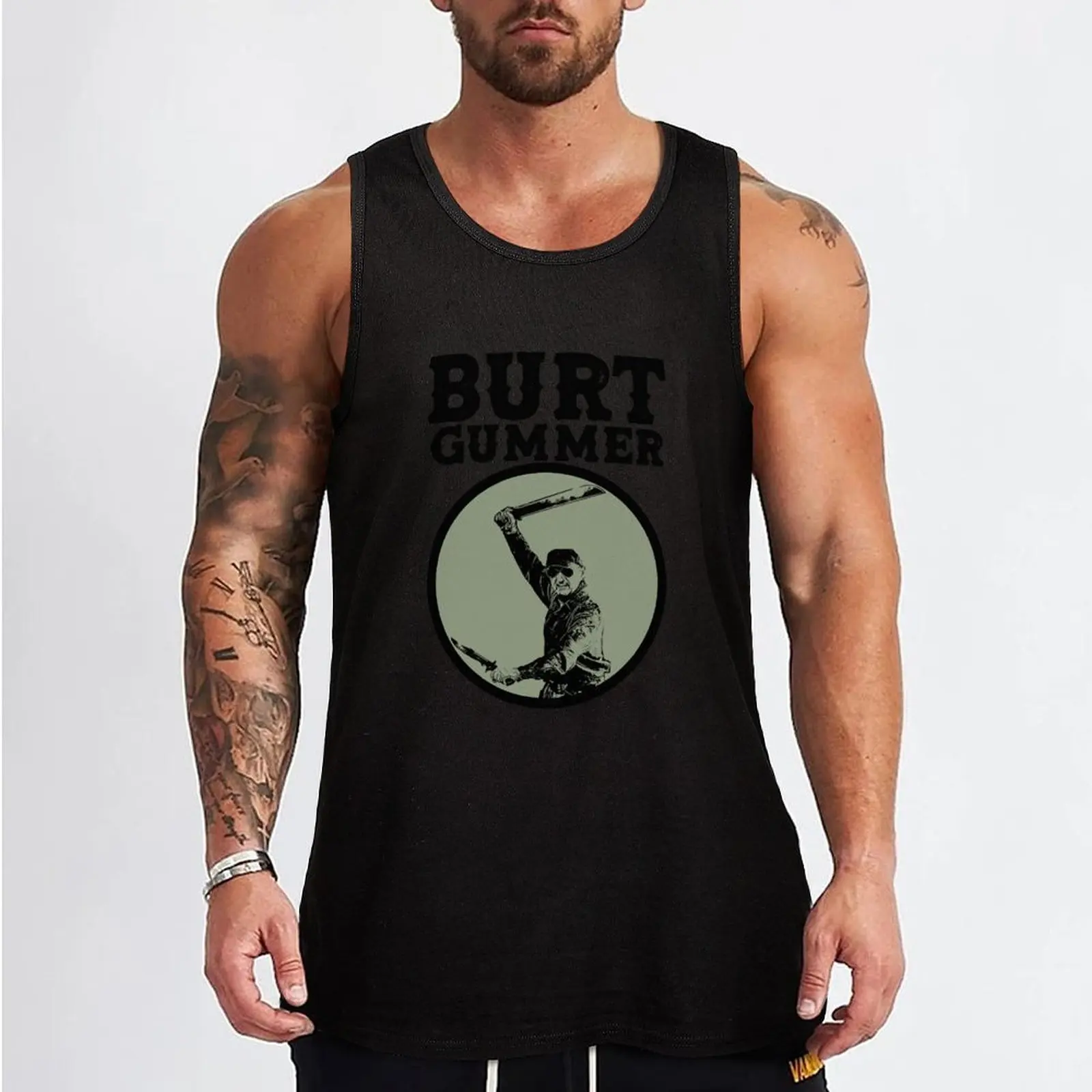 TREMORS - Burt Gummer shrieker island Tank Top t-shirt gym man Men's summer t-shirt gym clothes man fitness