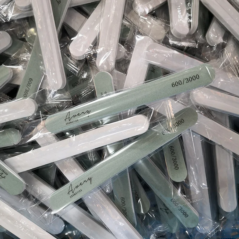

50/100 Pcs/Batch Nail Polishing Strip Green/White Sanding Strip 600/3000 Sponge Nail Art Tool Polishable nail polishing block