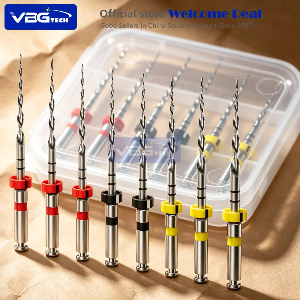 6pcs Dental Reciprocating Endodontic Rotary Files Heat Activated R40 R25 R50 One Root Canal 25/31mm for Dentistry