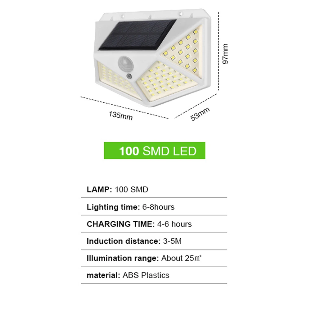 

2pcs Solar Wall Lights LED Yard Lamp Waterproof Garden Sensor Light White Color for Outdoor Solar Powered Lighting