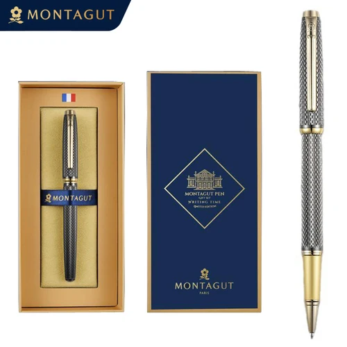 Montagut Multicolor para elegir, bolígrafo de iridio con adorno dorado, papelería de lujo, bolígrafo de regalo para escribir con caja de regalo