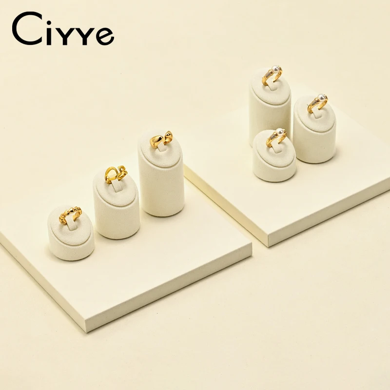 

Ciyye Three-Piece Set Microfiber Jewelry Ring Rack Ring Seat Jewelry Organizer Jewelry Display Storage Rack Jewelry Display Prop