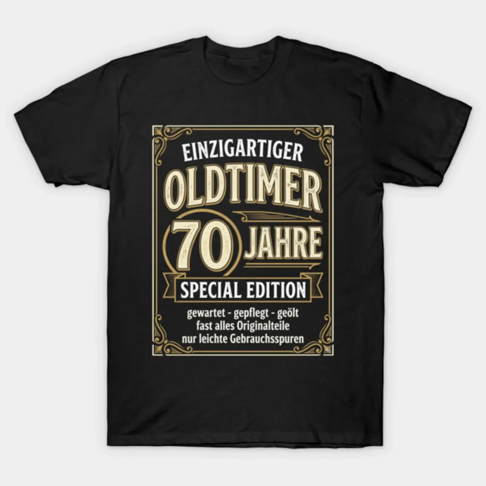 Einzigartiger Oldtimer 70 Jahre Special Edition Seventieth Birthday T Shirt vintage Washed Stretched Unisex Comfortable