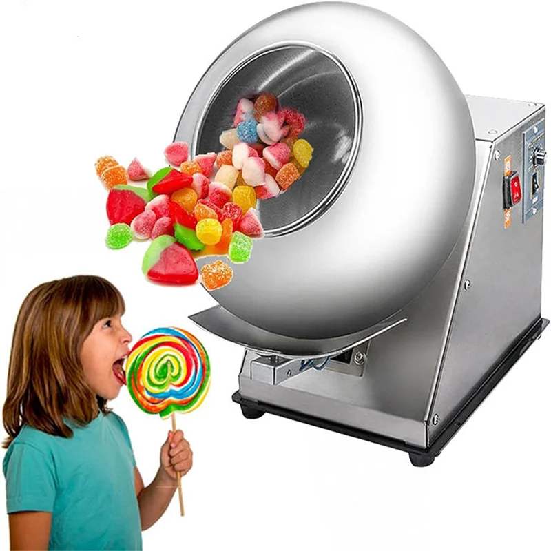 

Auomatic Nuts Peanuts Chocolate Coating Machine Candy Mixer Polishing Machine Tabletop Spin Sugar Snack Coater Seasoning Machine