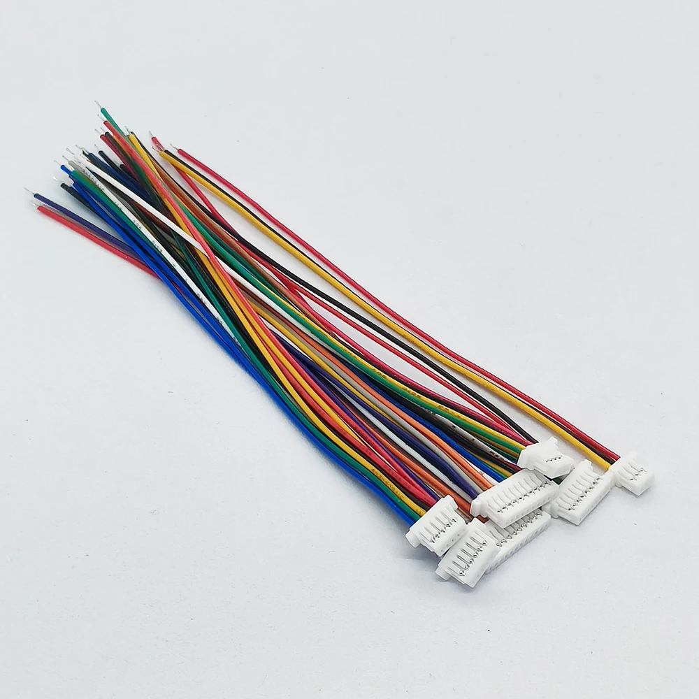 10Pcs SH1.0mm Terminal Wire 30AWG Flexible Wire 10cm 20cm 30cm Universal Electronic Connection Cable for DIY Electronic Projects