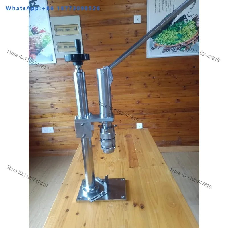 The manual sealing and capping machine is suitable for one inch valve with interchangeable heads and can seal card furnaces