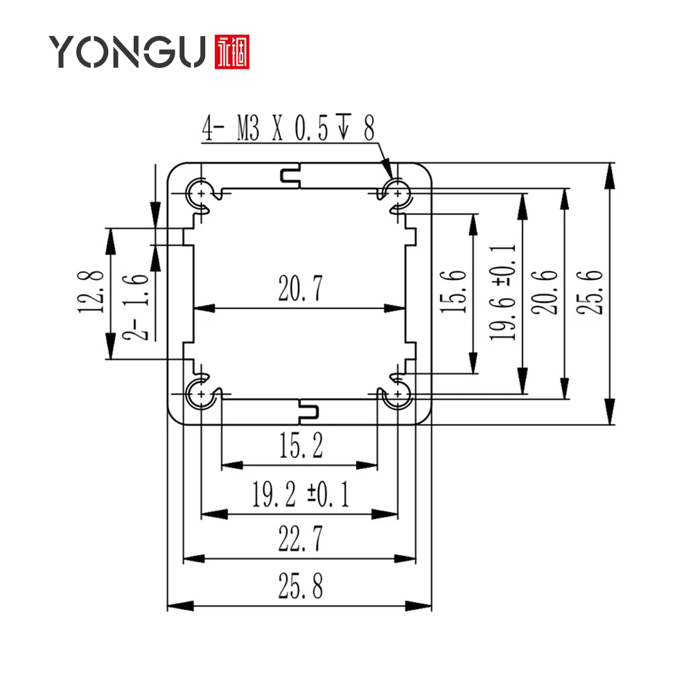 Split Type Aluminium Junction Box Circuit Board Controller Instrument Housing Custom PCB Board Industrial Enclosure H01 25*25MM