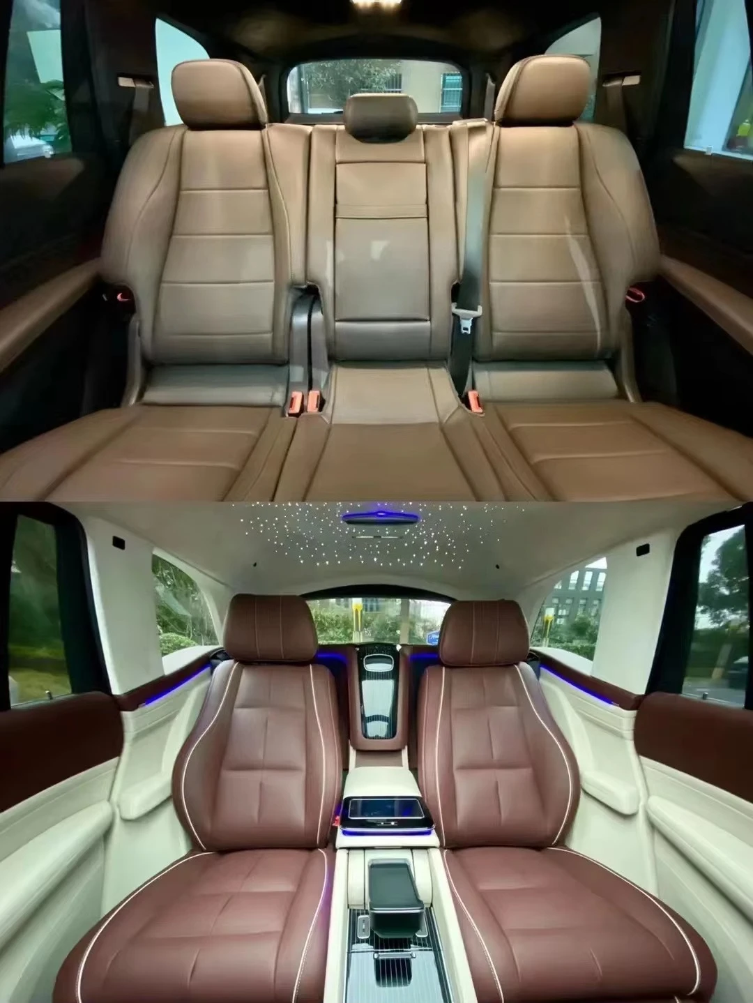 Rely Auto Luxury Style Interior Upgrade Kit with Vip Rear Seat for GLS X167 Customizable Color & Plywood Case Packaging