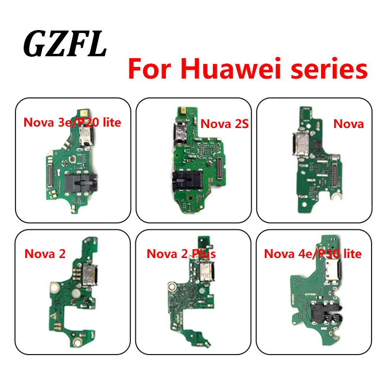 

New For Huawei Nova 2 Plus 2S 3E 4E P20 P30 Lite USB Charging Charger Port Dock Connector Flex Cable With Microphone