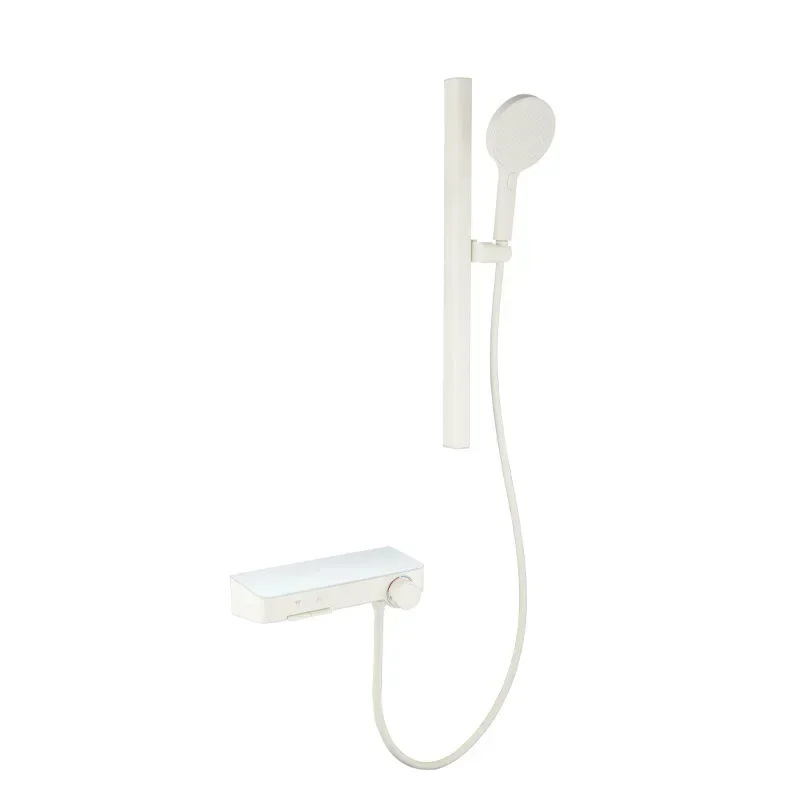 

Internet celebrity roofless spray simple elegant white rain shower set home minimalist bathroom bathroom bathroom split type