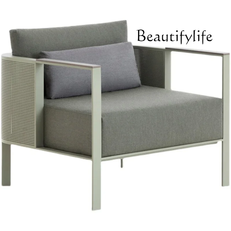 

Stainless steel outdoor sofa courtyard balcony Nordic leisure villa garden sun room outdoor waterproof chair