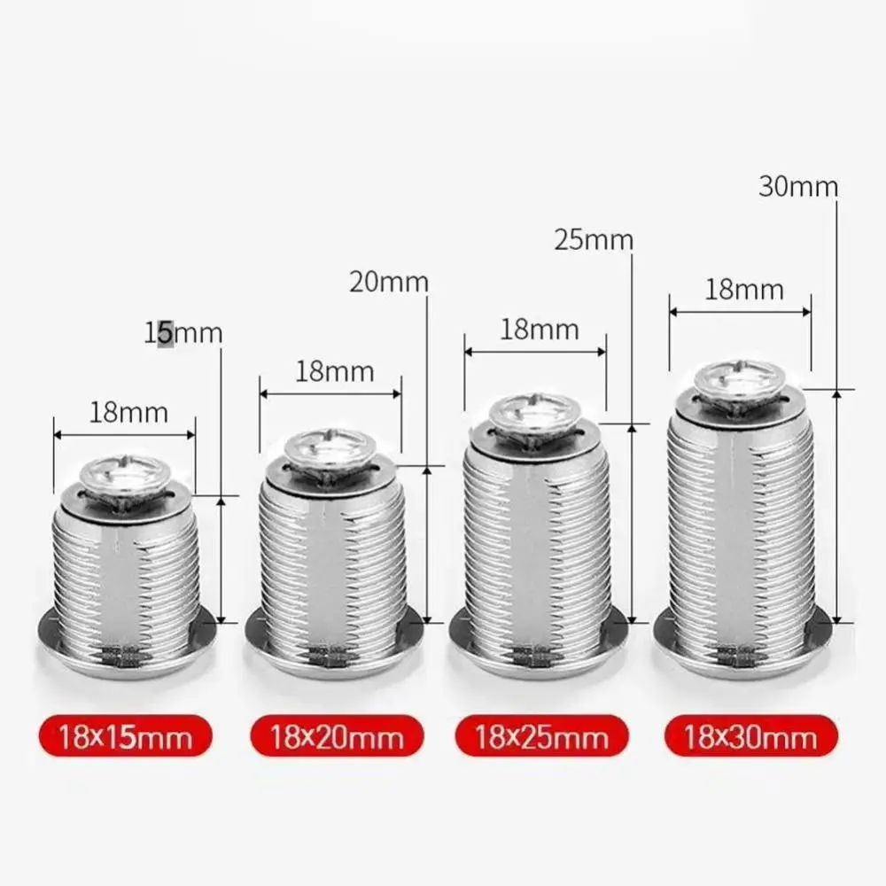 16/20/25/30 mm duradero con 2 llaves, herrajes para muebles, cerradura de cajón de aleación de zinc, cerraduras de leva