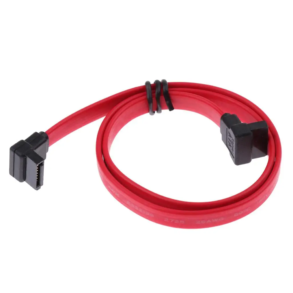 SATA Drive Cable 6gbps Sata3.0 Data Cord 46cm Right Angle Plastic Metal for Internal Storage