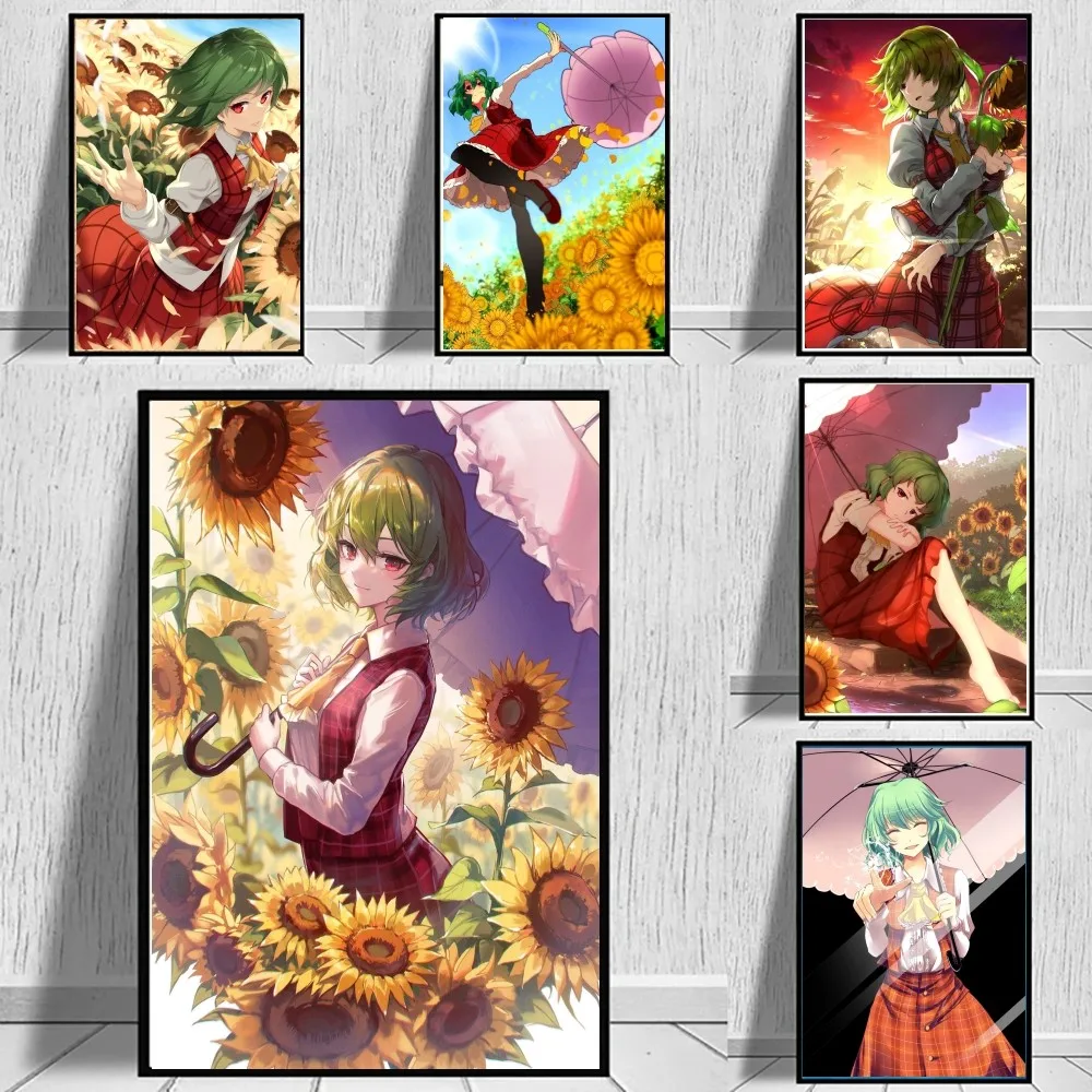 Kazami Yuuka Game T-TouHou P-Project Poster Wall Art Home Decor Room Decor Digital Painting Living Room Restaurant Kitchen Art