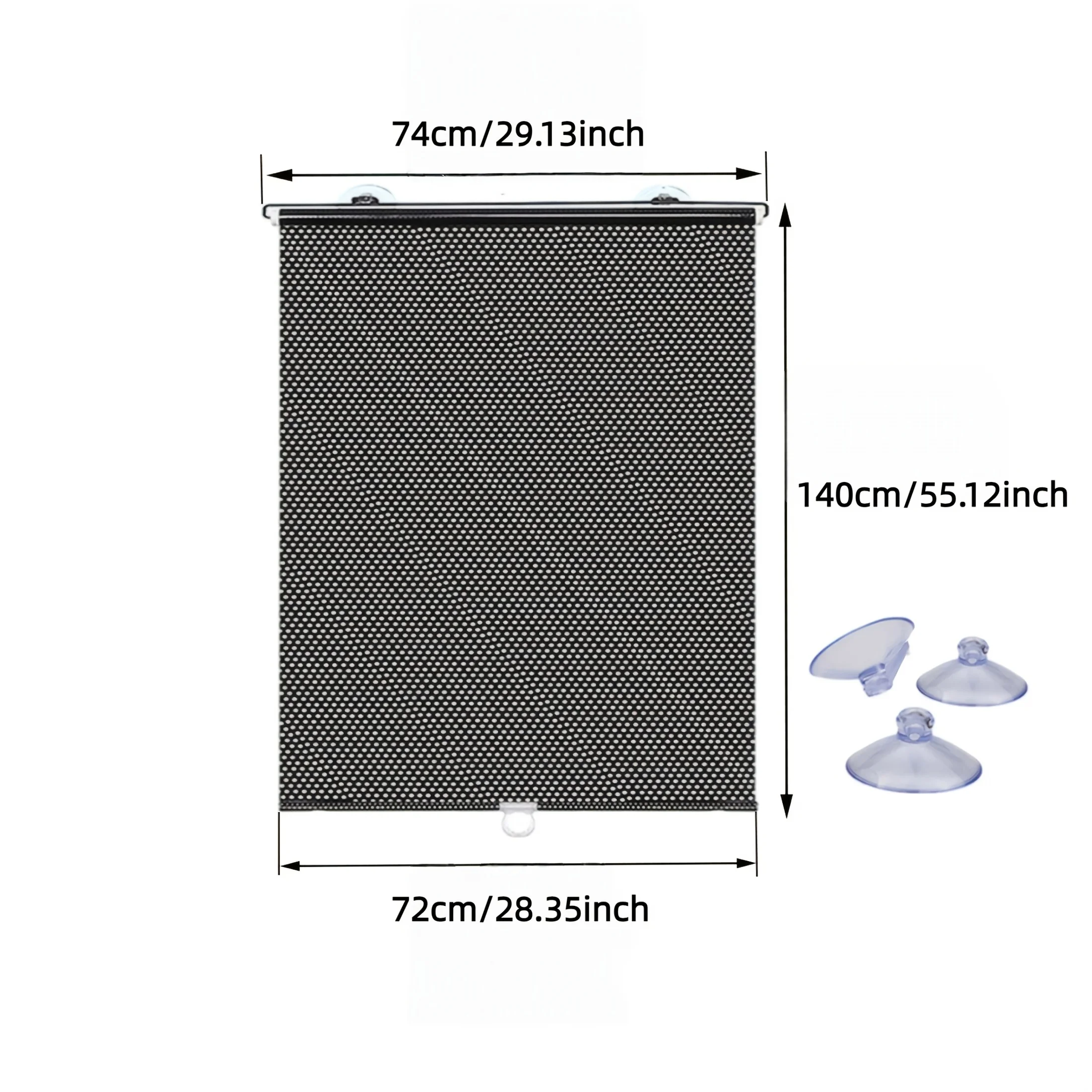 1pc of Black Suction Cup Sunshade, No Drilling Required, Adjustable and Easy To Install, Suitable for Home and Car Windows
