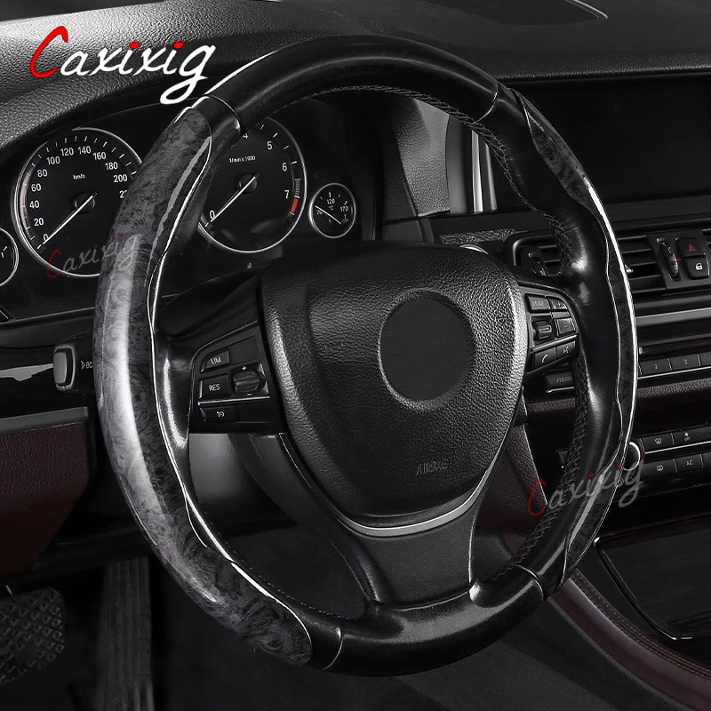 Wood Grain Steering Wheel Cover Excellent Tactile Sensation For Volvo  S40 S60 S80 V40 V60 XC60 XC90 C30 C70