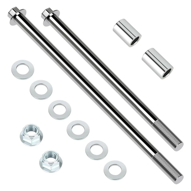 A48P-12Mm 270Mm Mini Bike Rear Axle Kit + 225Mm Front Wheel Axle Replacement For Coleman CT100U Minibike 97Cc 100Cc