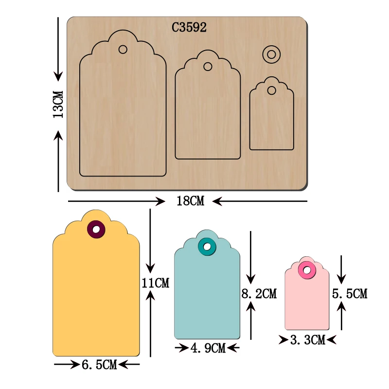 Nuova carta Fustella in legno Fustelle per scrapbooking C3592
