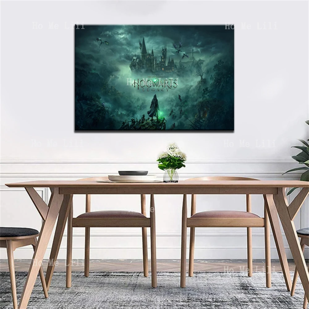 Popular Game Horizon Summons Magic Castle Canvas Wall Art For Livingroom Decor