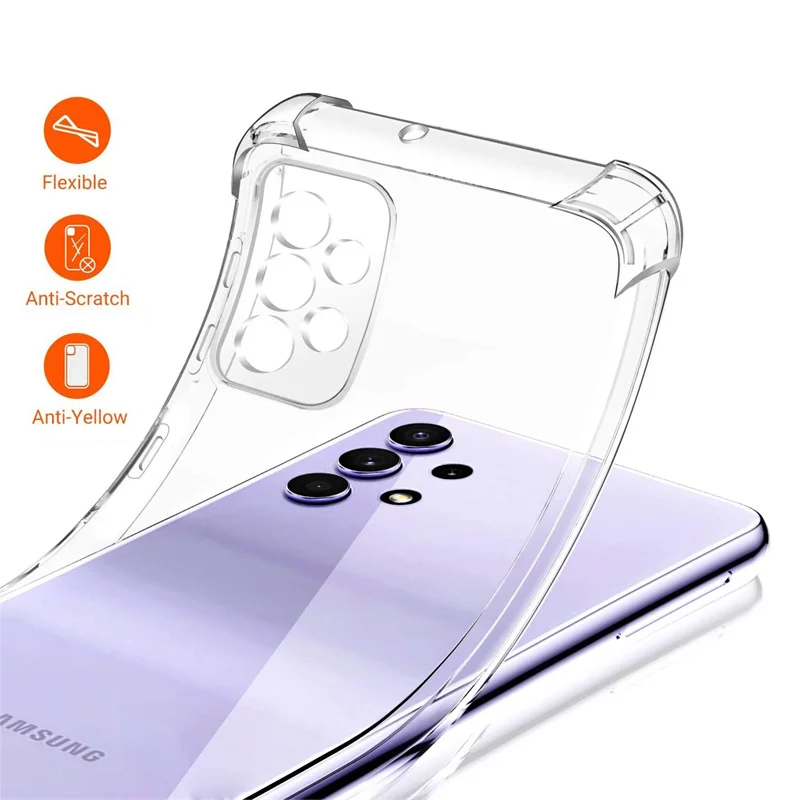 funda transparente suave para A22 A32 A52 A72 4G/5G fundas de telefono Samsung A52s funda antigólpe de silicona carcasa A52 Samsung A72 case A22s