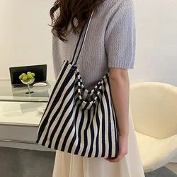 Retro Women Handbag Simple Shoulder Bag Casual Fashion Large Capacity Shopping Tote Corssbody Schoolgirl's Pocket