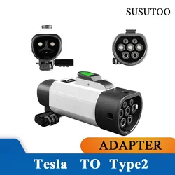 32A EV Charging Adapter Tesla To Type2 EV Adaptor 240V EVSE Connector IEC 62196-2 Electric Vehicle Charger Adapter