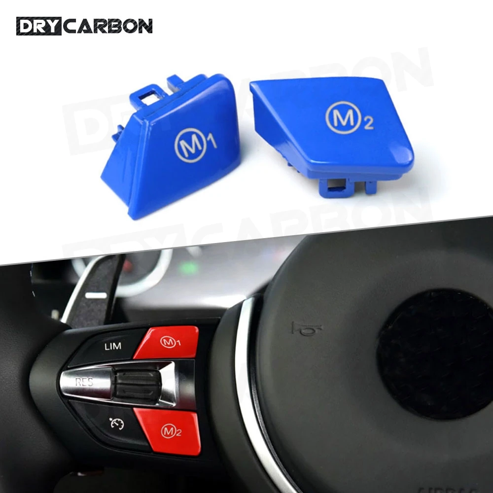 

Car Steering Wheel M1 M2 Mode Switch Button Trim for BMW M3 M4 F80 F82 F83 X5M X6M Key Button Cap Covers Auto car styling