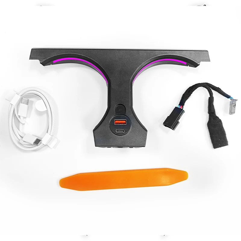 لسيارات BMW الجديدة X4 Series X3 iX3 G02 G08 2018-2025 مع منفذ شحن USB وType-C 11 لون حامل أكواب مضيء للسيارة المحيطة #6