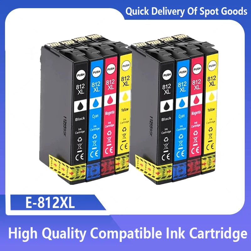 AU T812XL Compatible ink cartridge 812XL Ink Cartridge for Epson WorkForce Pro WF-3820 WF-3825/WF-4830/WF-4835 WF-7830/7840/7845