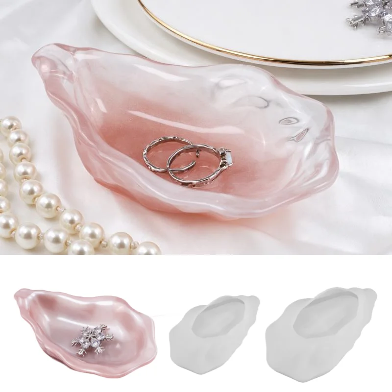 Oyster Candle Holder Silicone Mold Simulation Shell Jewelry Display Tray Concrete Plaster Resin Molds Home Decor Storage Tools