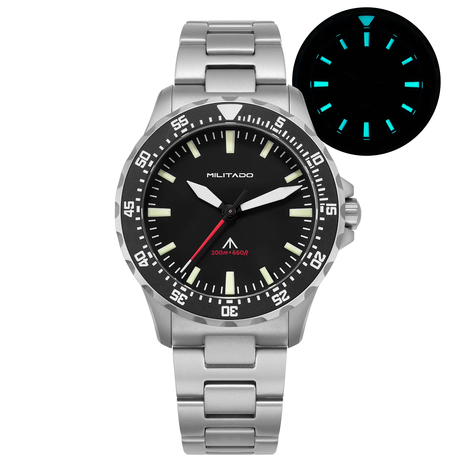 Militado New ML16 39mm Dive Watch Sapphire Crystal 200M Water