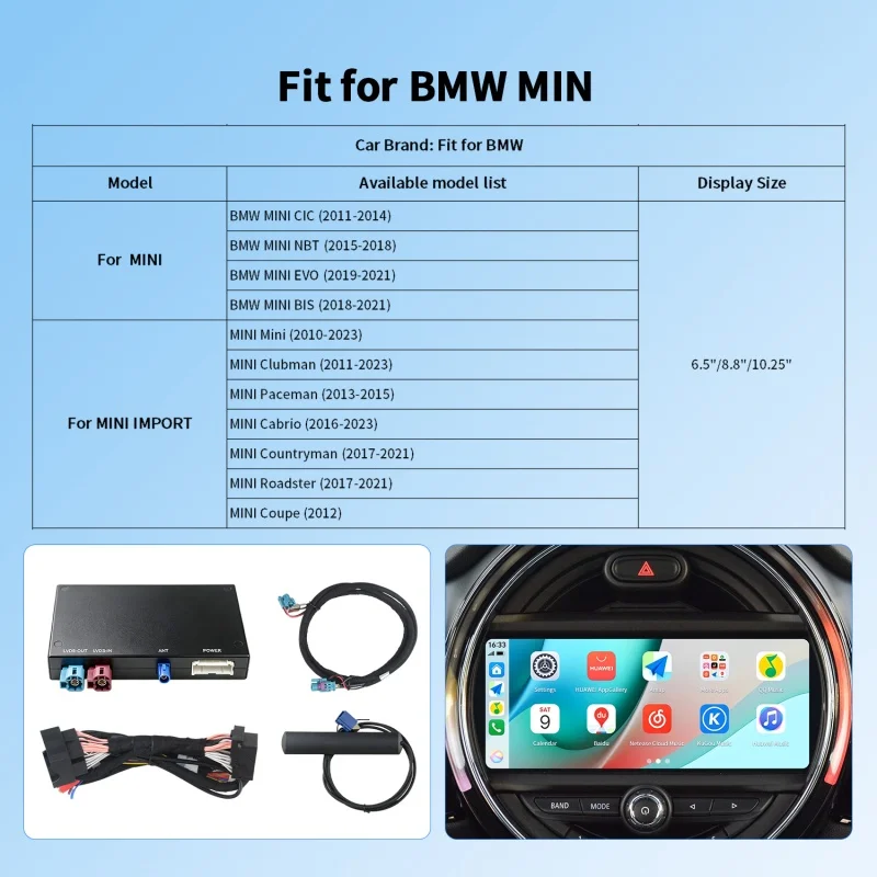 EASYGUARD Wireless CarPlay box fit for BMW MINI Clubman Paceman Cabrio Countryman Roadster MINI Coupe Car Play Android