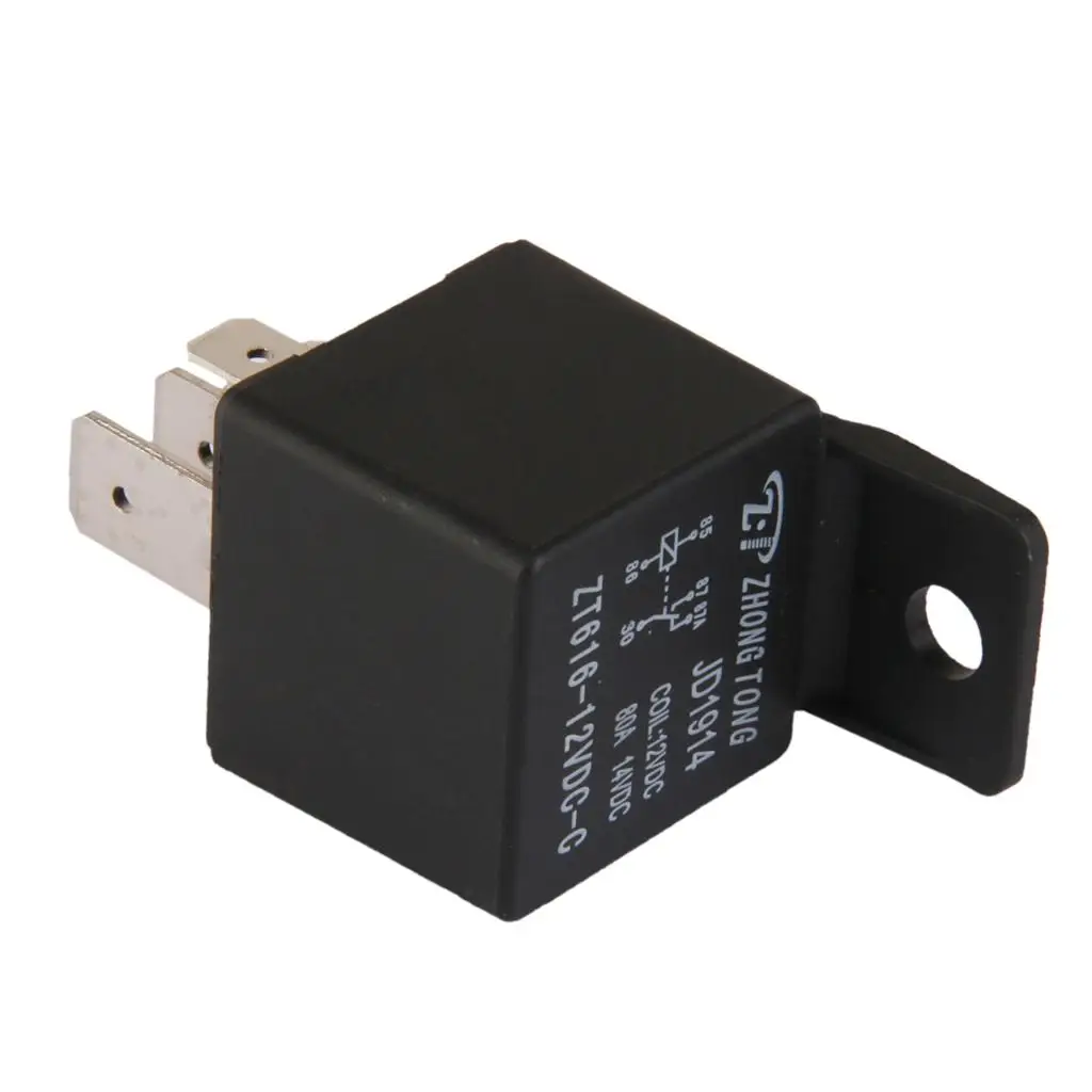 Vehicle Truck Motor 12V 12 80A AMP SPDT Relay 5Pin 5P