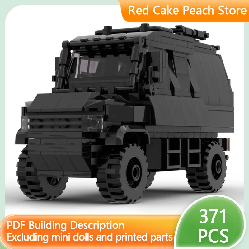 

City Car Model MOC Building Bricks Black Armored Transport Truck Modular Technology Children Holiday Gifts Assemble Toys Suit