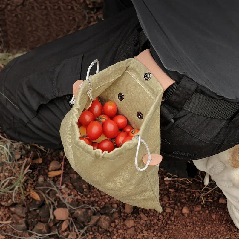 Borsa portaoggetti multifunzionale pieghevole portatile da esterno Marsupio in pelle PU Tasca per attrezzi Borsa da campeggio pieghevole in tela