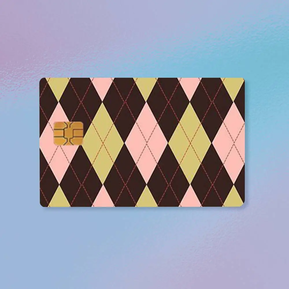plaid background  Credit Card HD Stickers Premium matte film effectively prevents fingerprints and daily abrasion.