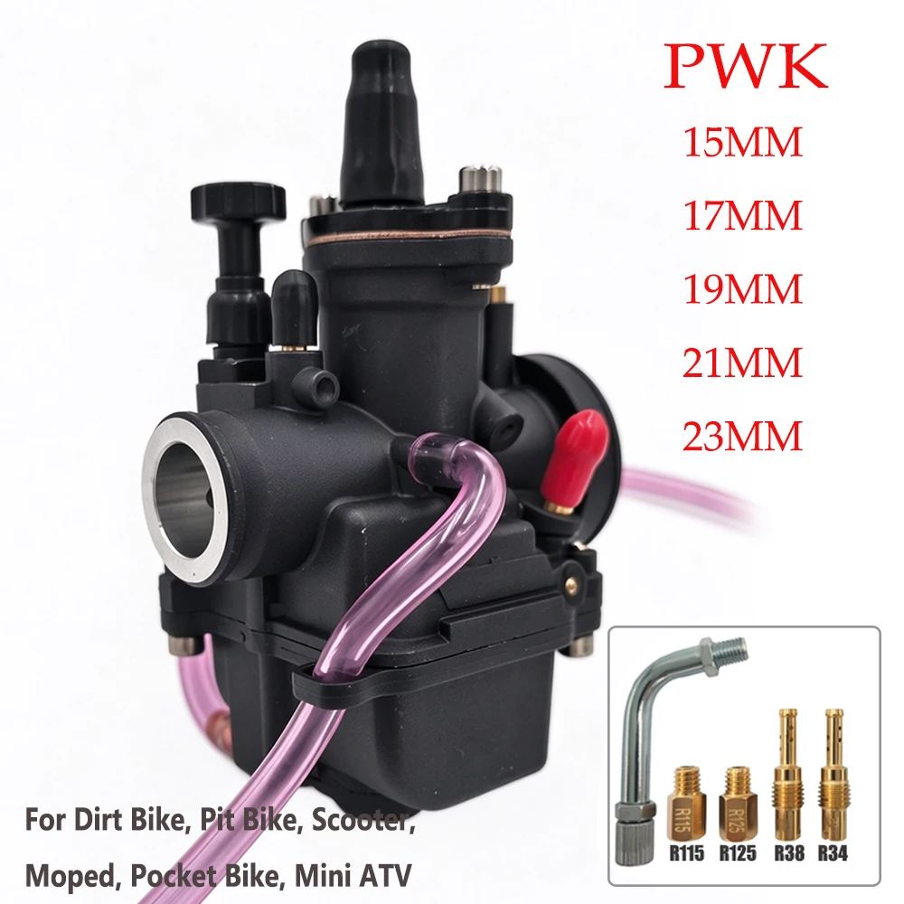 Pwk 15 17 19 21 23mm Black Model Small Carburetor For Dirt Bike Scooter Moped Pocket Bike Mini ATV Quad 50cc-125cc Carb 2T/4T