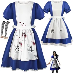 Game Alice Madness Returns Cosplay Costume Halloween Maid Dresses Apron Dress For Women anime Girls carnival dress up party