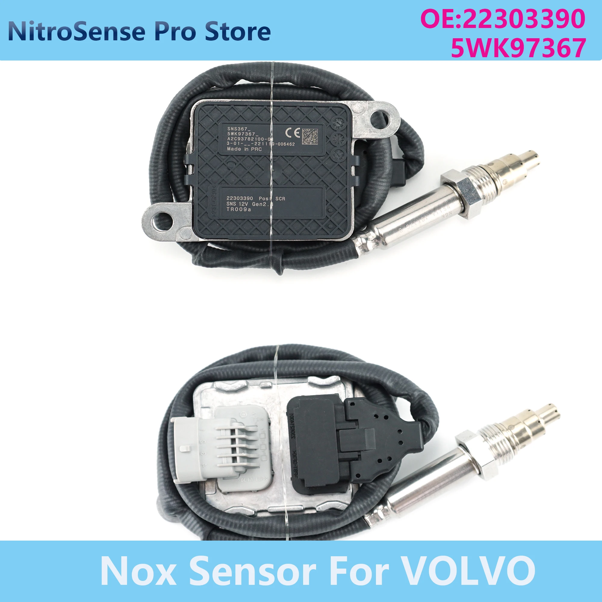 

Датчик Nox 5WK9 7367 22303390 5WK97367 Новый датчик оксида азота для Volvo D11 D13 для грузовика Mack MP7 MP8 VNL