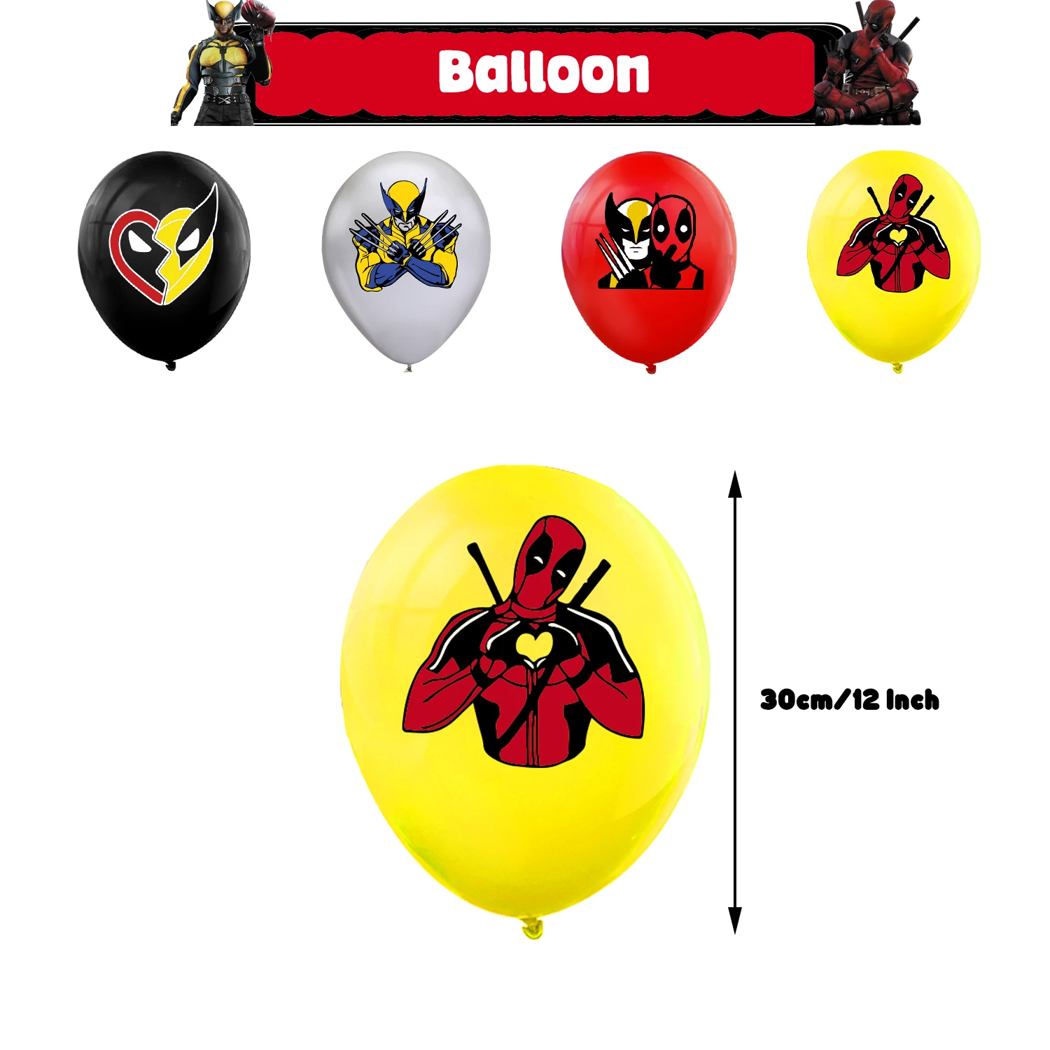 Dead pool Disposable Tableware boy Birthday Party Decoration BallonSupplies Banner Girl Backdrop Baby Showerbaby shower