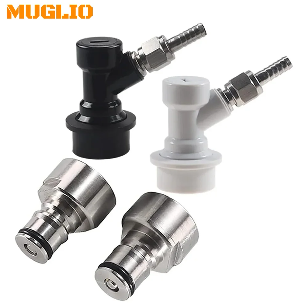 Ball Lock Conversion Kit for Sanke Couplers Ball Lock Disconnect Set with Swivel Nut and Sankey Coupler Adapter for Gas and Liqu