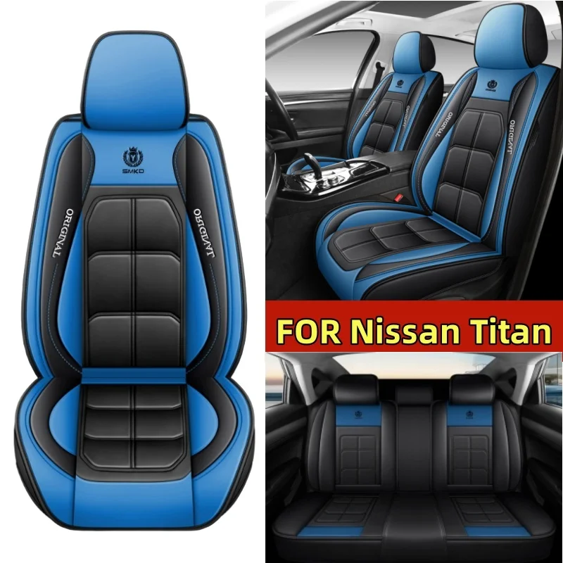 

Чехол на автомобильное сиденье высокого класса из искусственной кожи, водонепроницаемый, полный комплект, 5-местный, с полной оберткой, чехол на четыре сезона для Nissan Titan